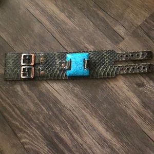 Genuine snake skin Rock band